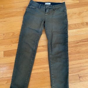 Olive green free people jeans